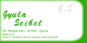 gyula seibel business card
